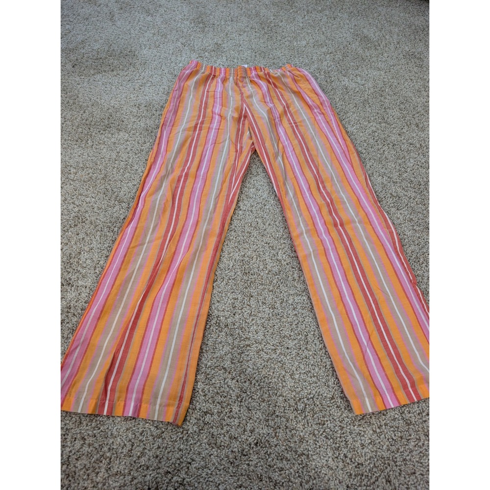 Victorias Secret PINK Striped Pajama Pants Orange Pink Small Y2K 2003